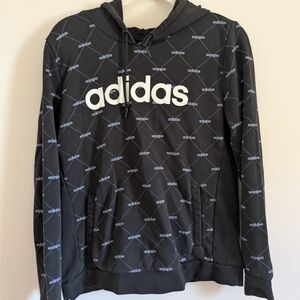 Adidas Men's Black Hoodie Sweater